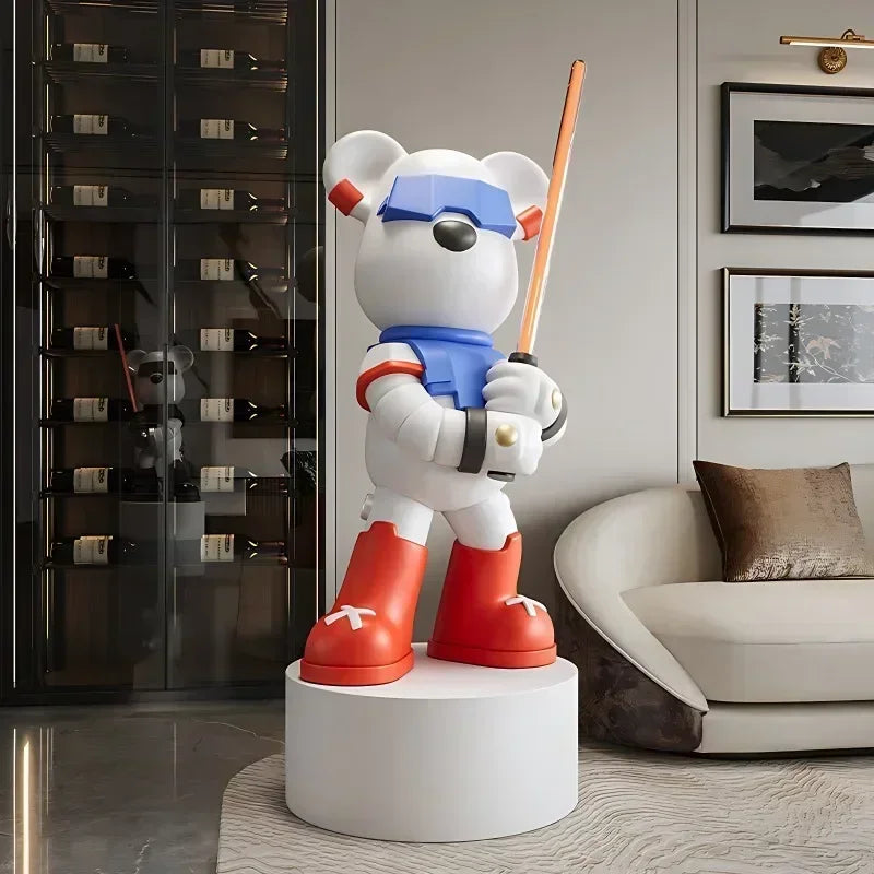 Sculpted Power: Violent Bears and Luminous Swords in European Home Décor