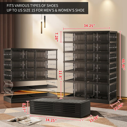 24 PAIRS FOLDABLE SHOE BOXES