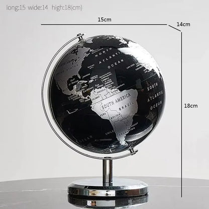 Modern Desk or Shelf Sculpture | 360° Spin Globe Art for Office, Home Decor, or Gift