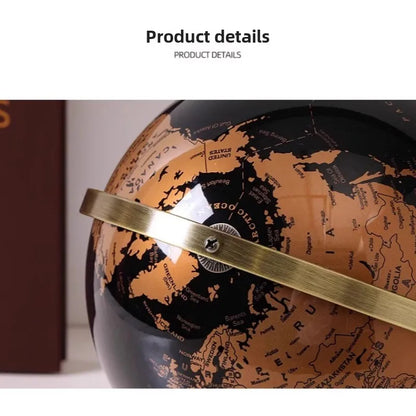 Modern Desk or Shelf Sculpture | 360° Spin Globe Art for Office, Home Decor, or Gift