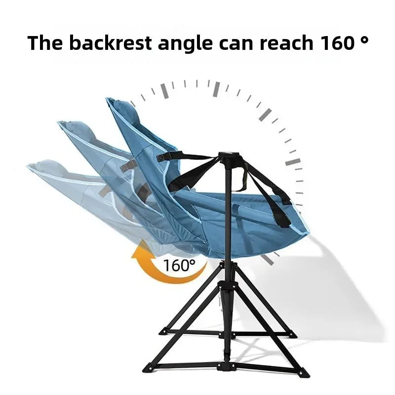 Folding Rocking Chair – Portable Outdoor Recliner with Backrest