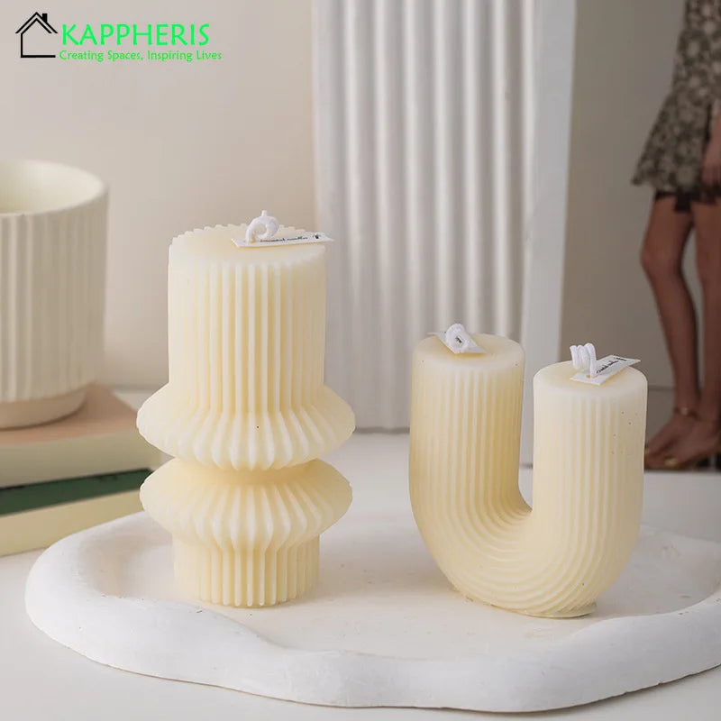 Modern U-Shaped Scented Candles – Elegant Smokeless Home Décor Gift Set