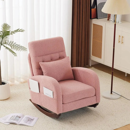 Low Seat Upholstered Rocking Chair