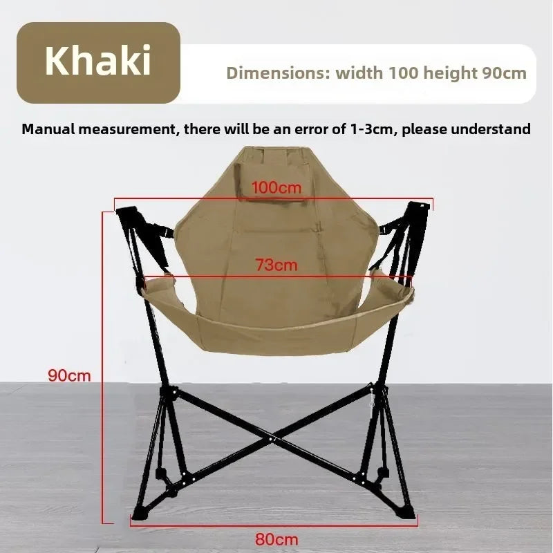 Folding Rocking Chair – Portable Outdoor Recliner with Backrest