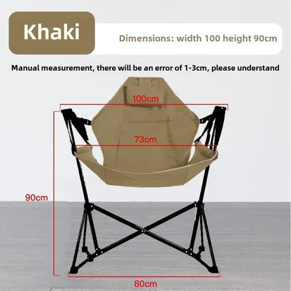 Folding Rocking Chair – Portable Outdoor Recliner with Backrest