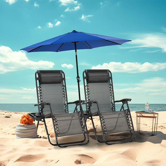 Zero Gravity Set of 2 Portable Recliner Lounge Chair
