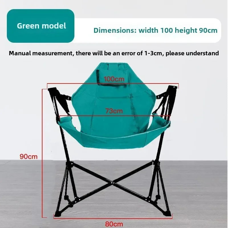 Folding Rocking Chair – Portable Outdoor Recliner with Backrest