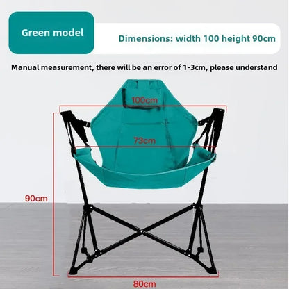 Folding Rocking Chair – Portable Outdoor Recliner with Backrest