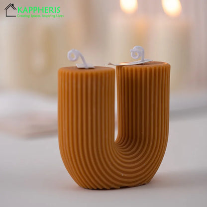 Modern U-Shaped Scented Candles – Elegant Smokeless Home Décor Gift Set