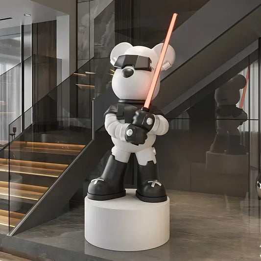 Sculpted Power: Violent Bears and Luminous Swords in European Home Décor