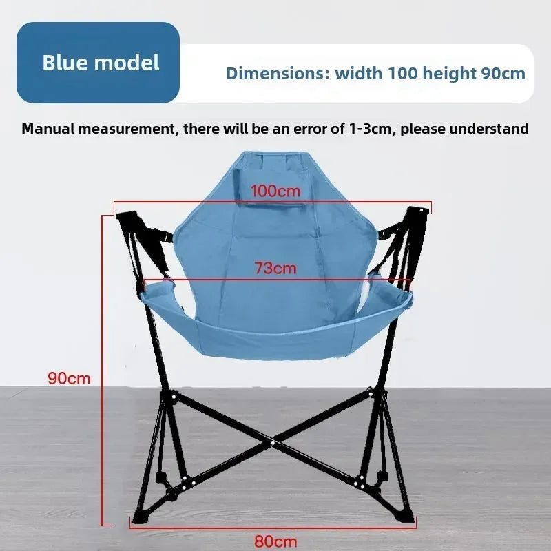 Folding Rocking Chair – Portable Outdoor Recliner with Backrest