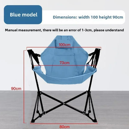 Folding Rocking Chair – Portable Outdoor Recliner with Backrest