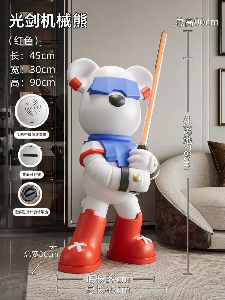 Sculpted Power: Violent Bears and Luminous Swords in European Home Décor