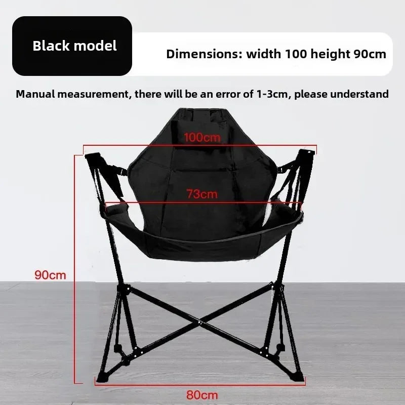 Folding Rocking Chair – Portable Outdoor Recliner with Backrest