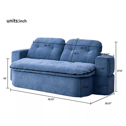 Convertible 2-Seater Floor Sofa Bed