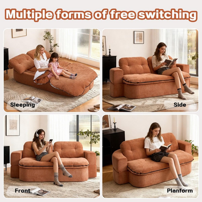 Convertible 2-Seater Floor Sofa Bed